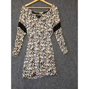 Princess Vera Wang Dress Juniors XL Multicolor Floral Lace Fit & Flare Mini